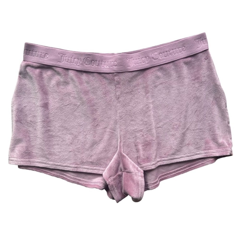 Juicy Couture Sleepwear Shorts L Pink Velourβ Rhinestone βJuicyβ Logo Lounge Y2K